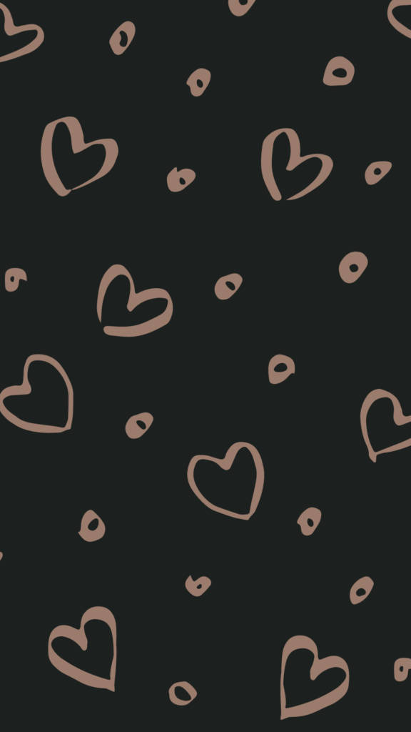 Cute Simple Hearts And Circles Background
