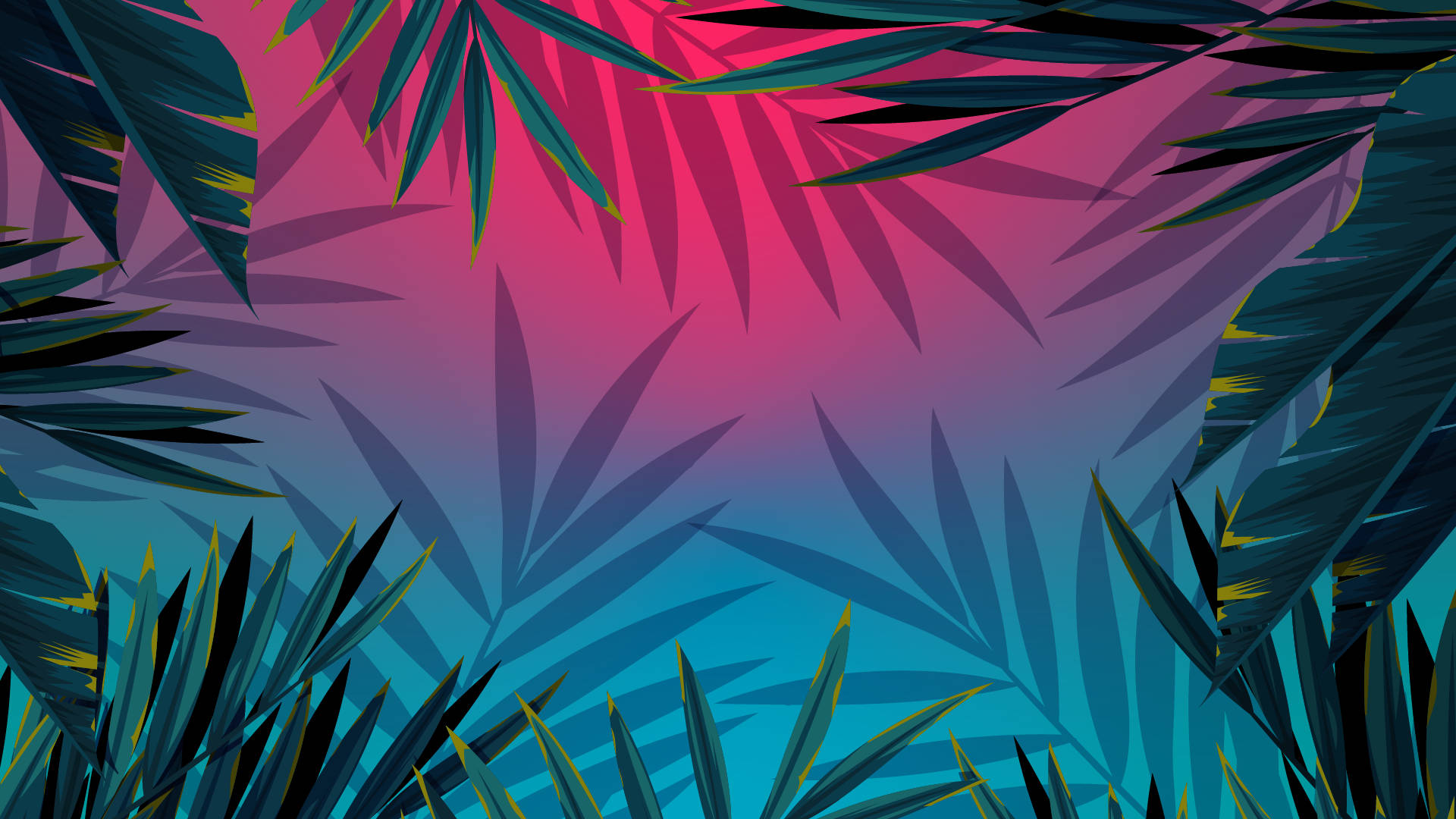 Cute Simple Jungle Leaf Design Aesthetic Desktop