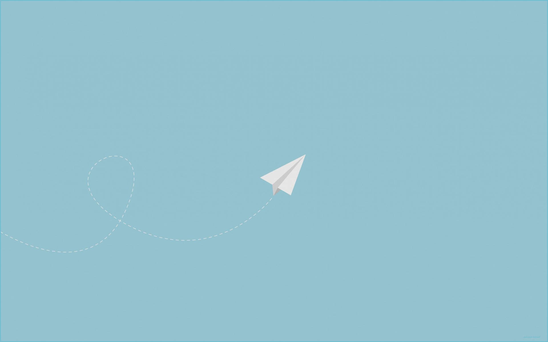 Cute Simple Paper Plane Aesthetic Desktop Background