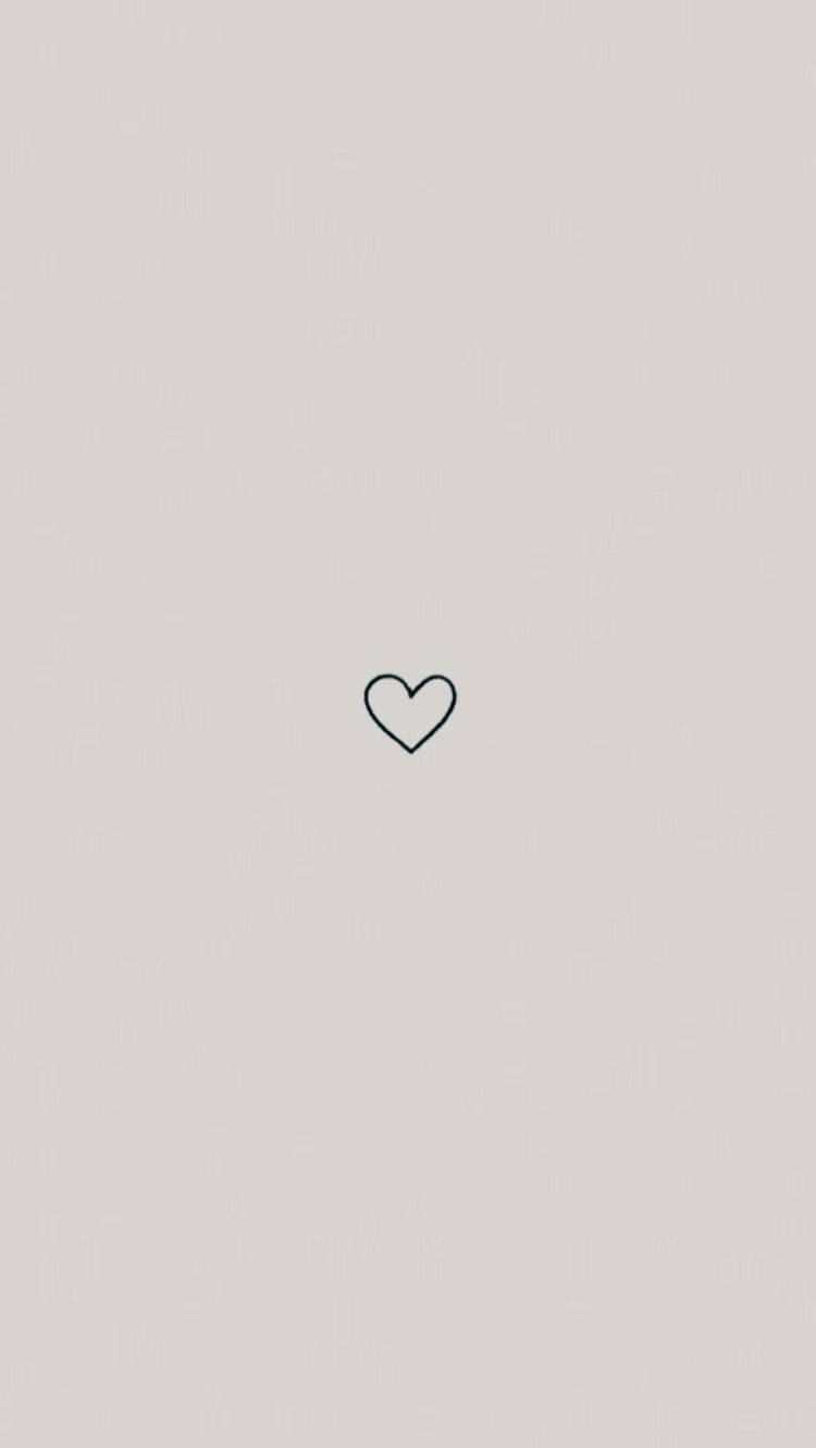 Cute Simple Single Heart Background