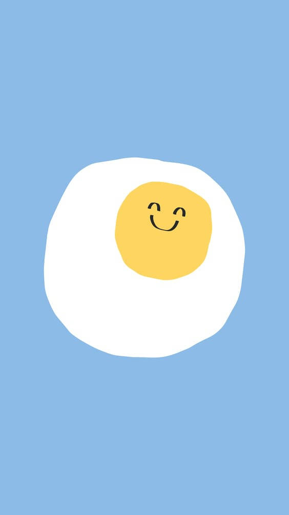 Cute Simple Smiling Egg Yolk Background