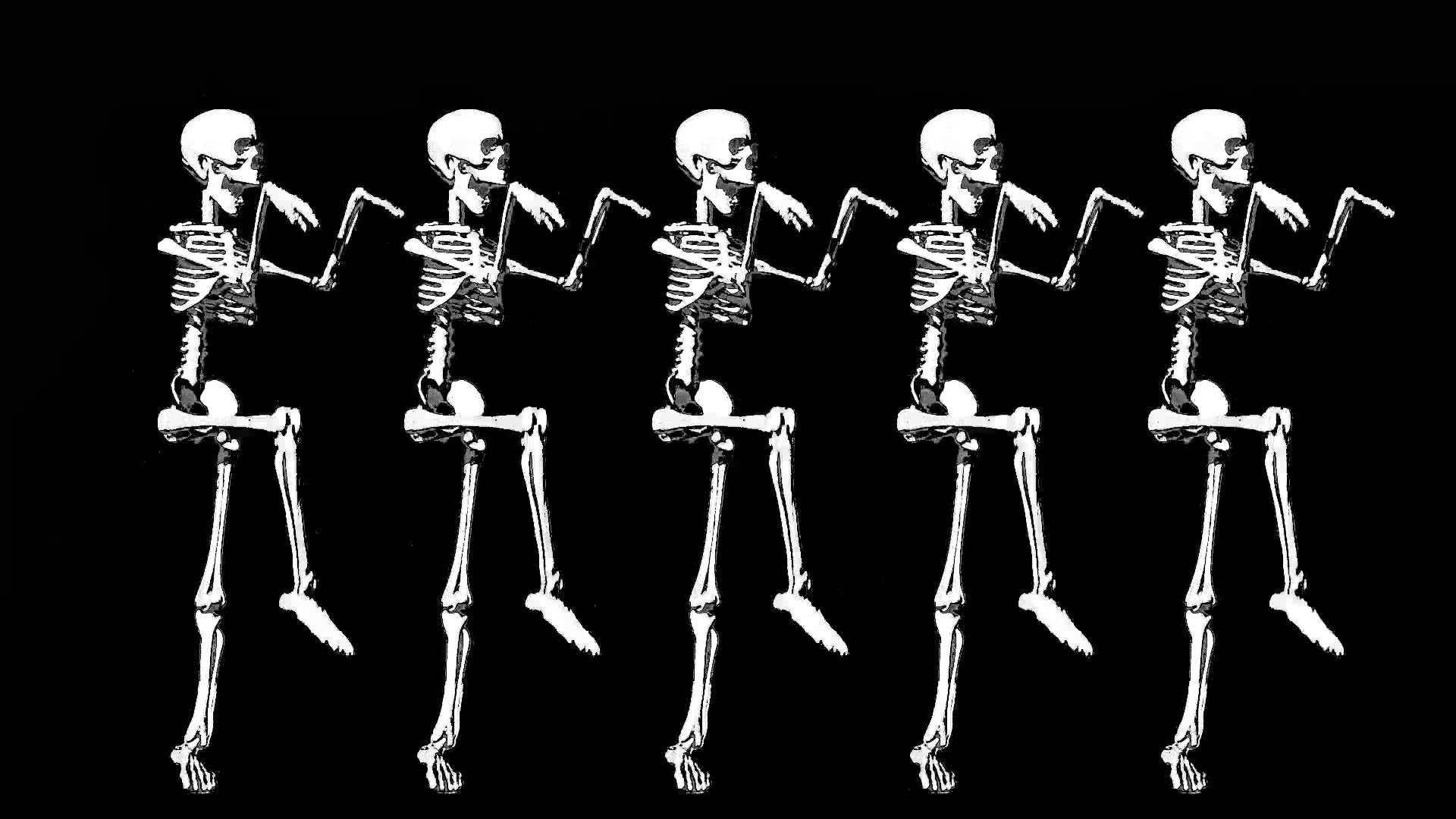 Cute Skeleton Dancers Background
