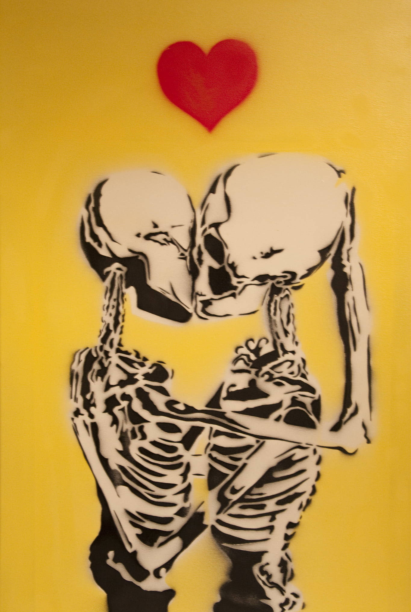 Cute Skeleton Iphone Couple Kiss Background