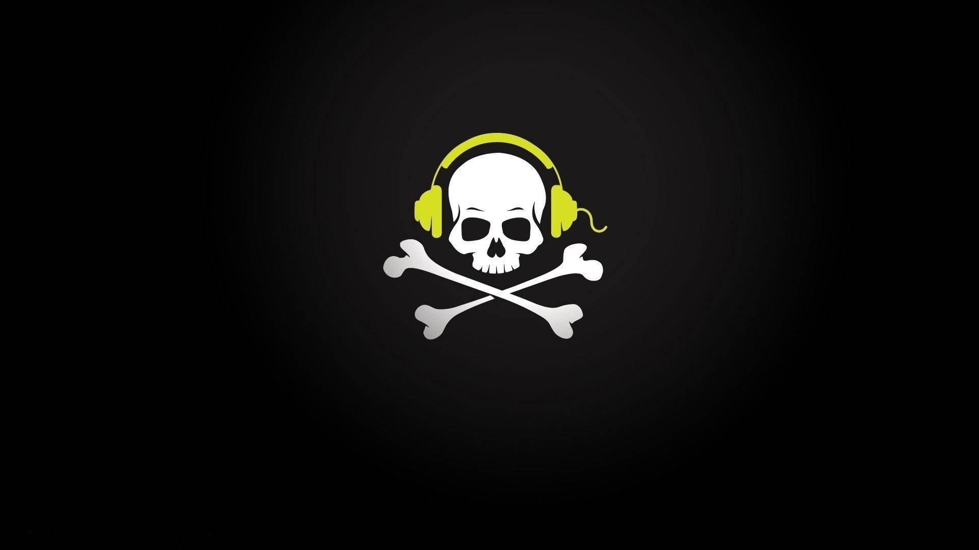 Cute Skeleton Iphone Headset Background