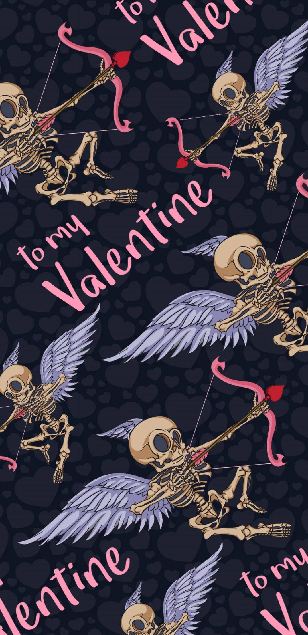 Cute Skeleton Iphone Valentine Background