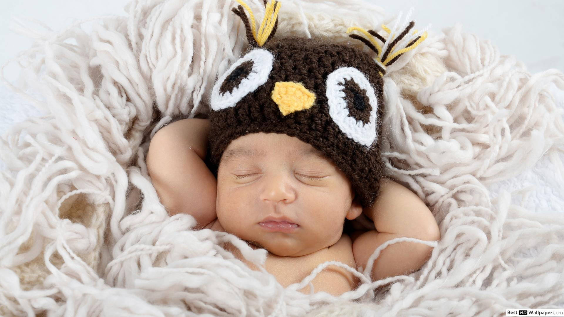 Cute Sleeping Baby Pictorial Background