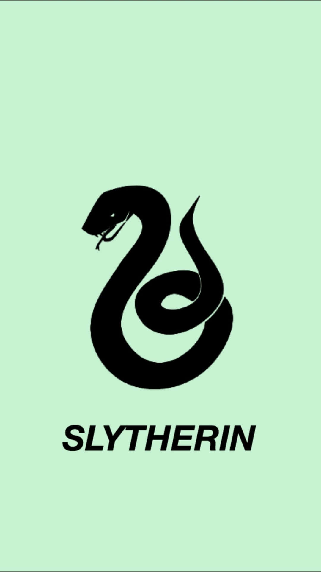 Cute Slytherin Black Snake Drawing Background