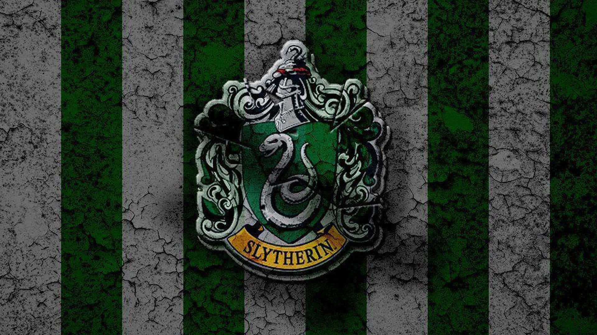 Cute Slytherin Cement White Green Background