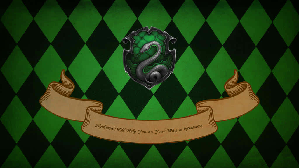 Cute Slytherin Greatness Quote Background