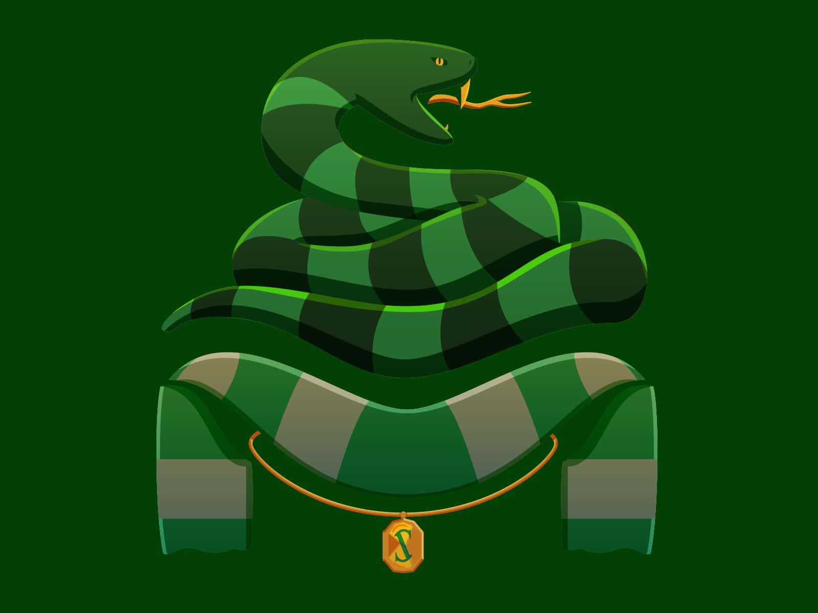 Cute Slytherin Scarf Background