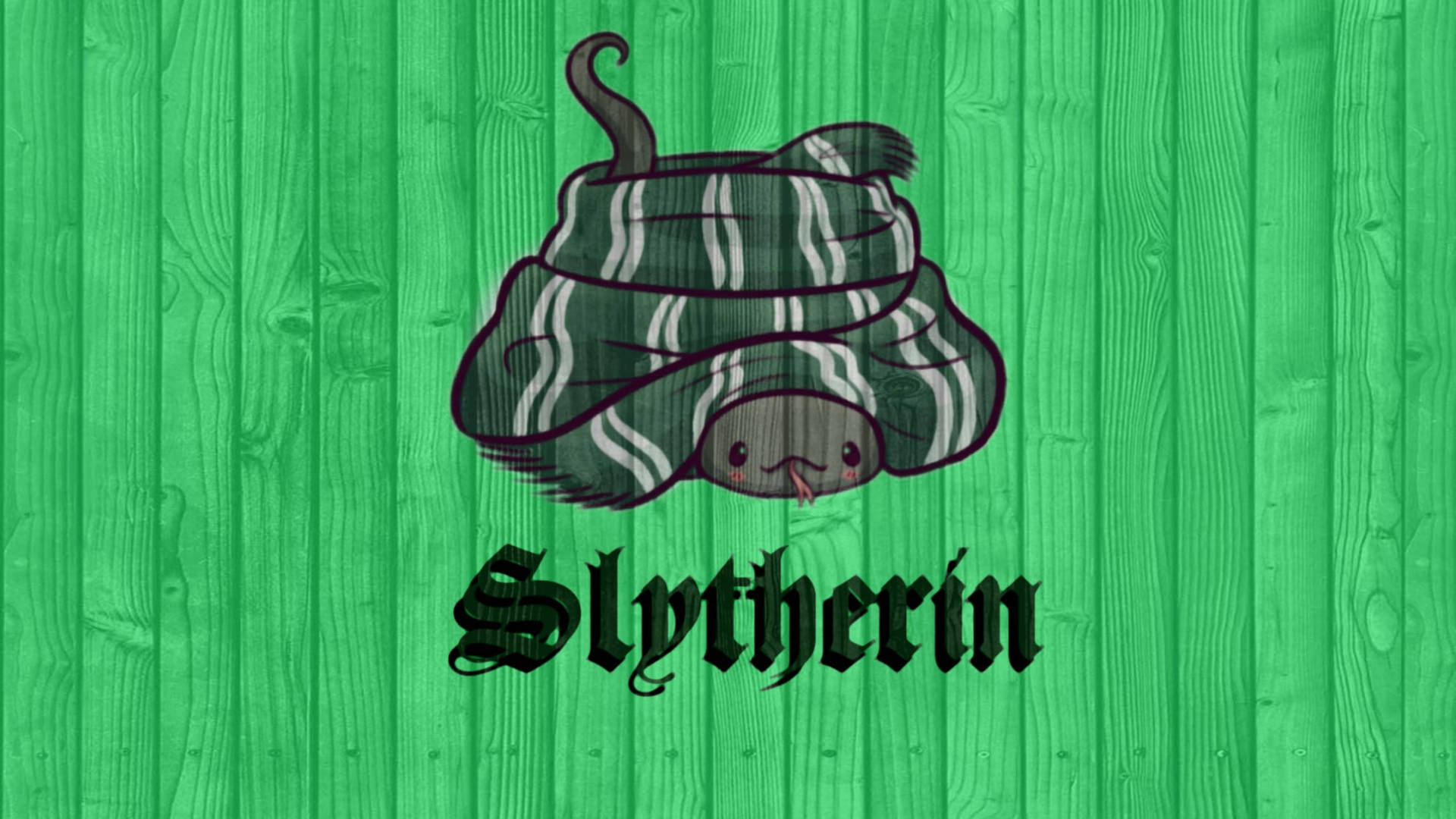 Cute Slytherin Scarf Snake Background