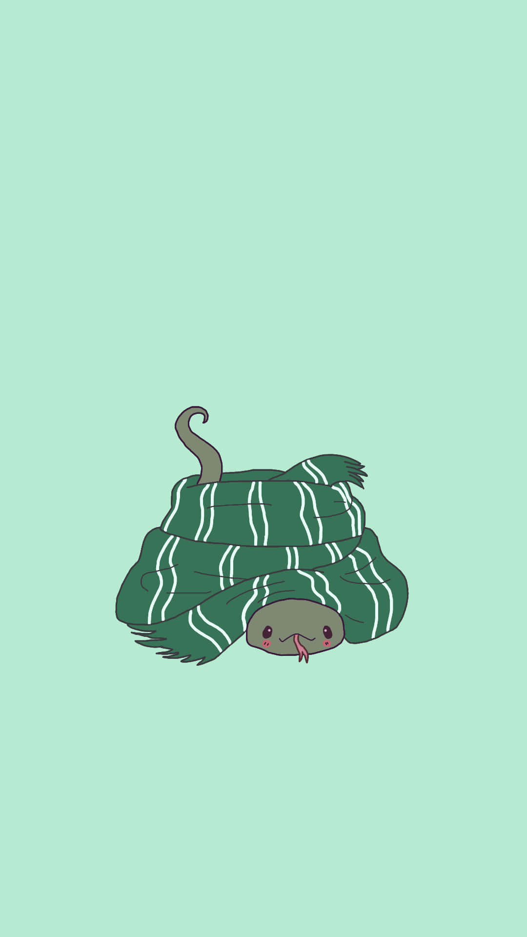 Cute Slytherin Snake Scarf Background