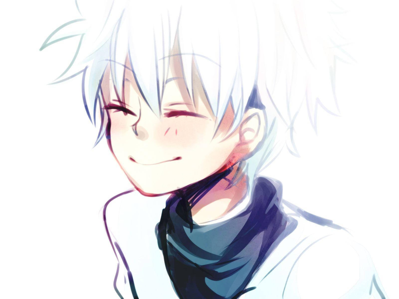 Cute Smile Hunter X Hunter Killua Pfp Painting Background