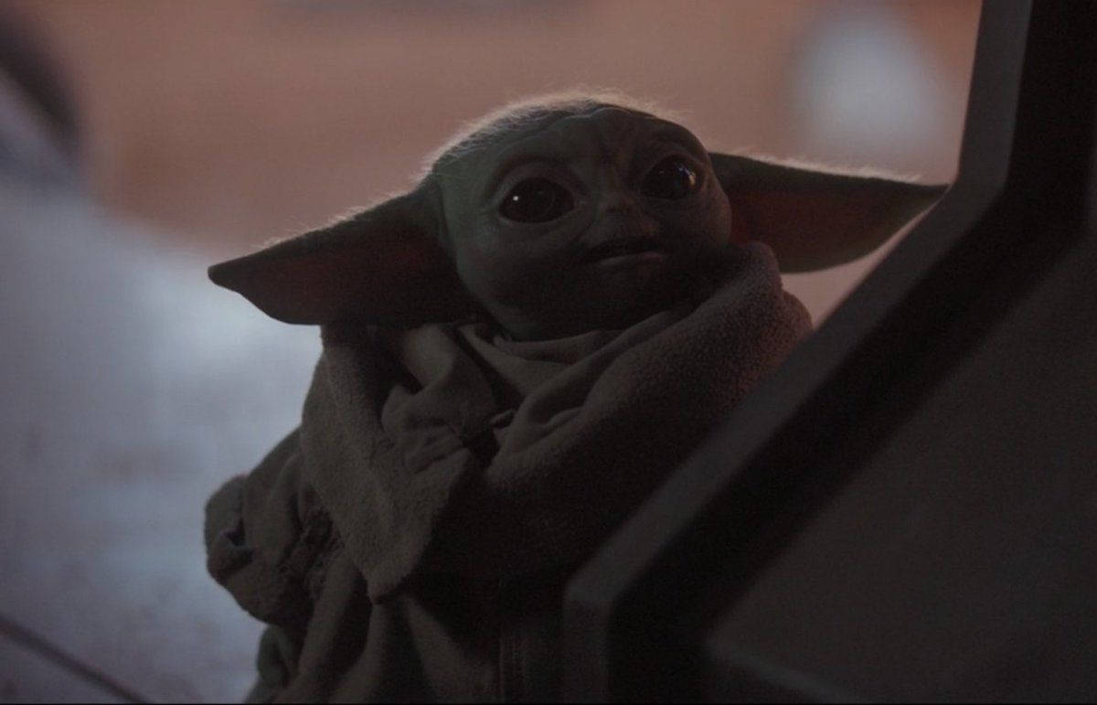 Cute Smile Of Baby Yoda Background