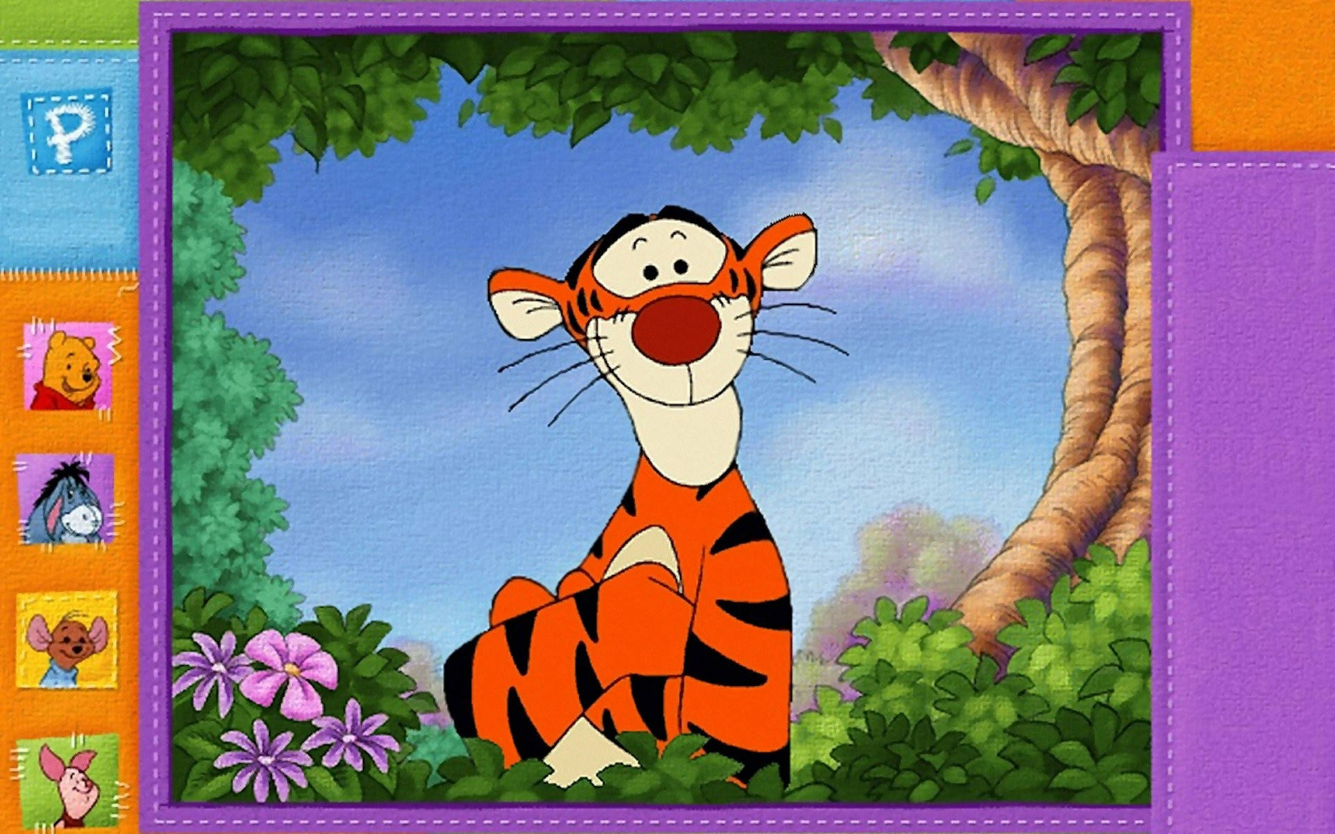 Cute Smiling Tigger Background