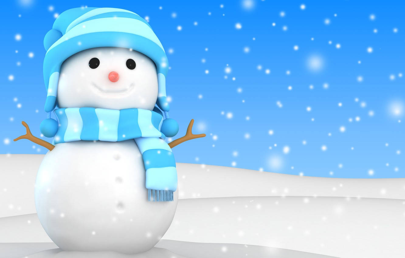 Cute Snow Man Graphics Background