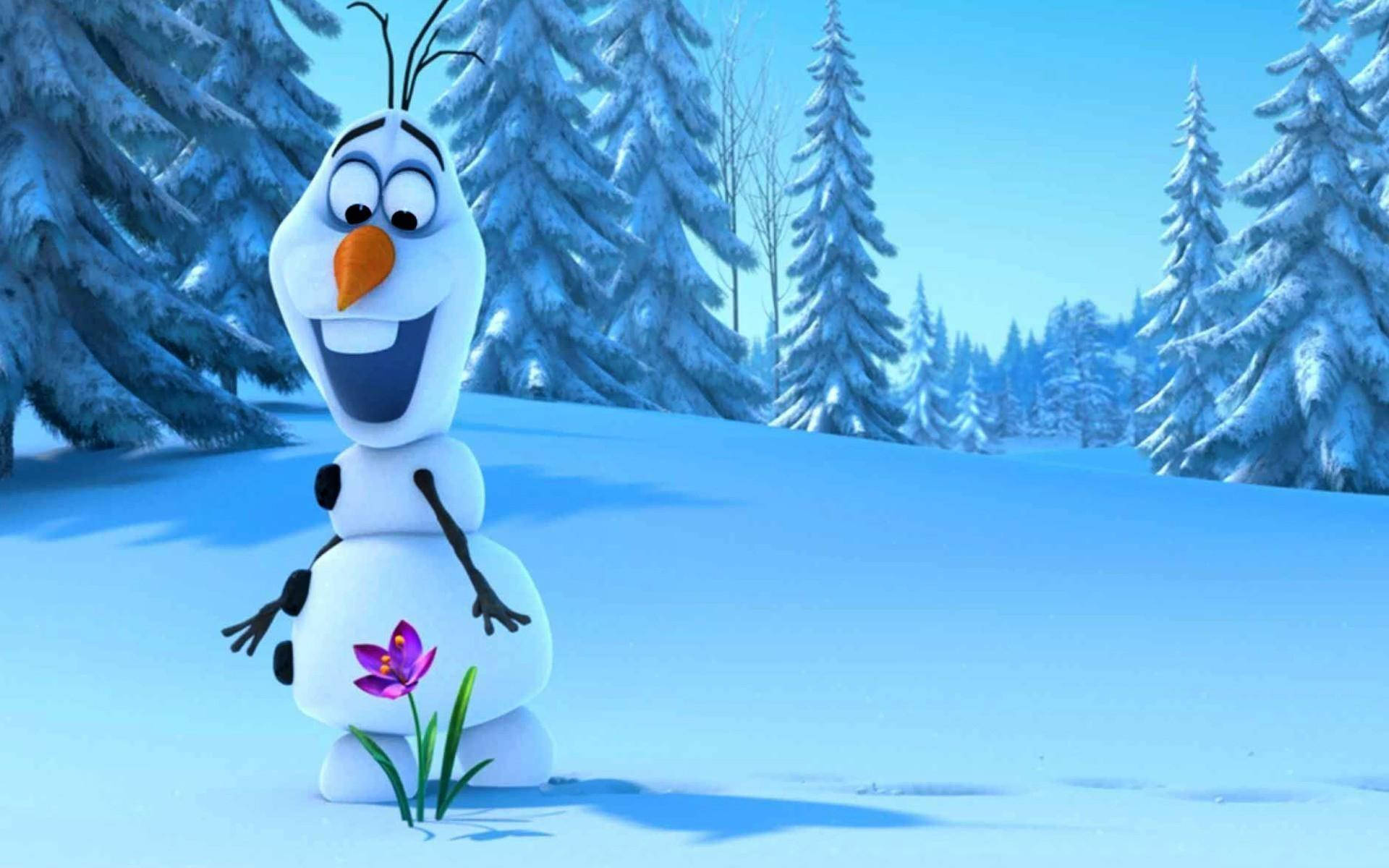 Cute Snow Movie Character Background