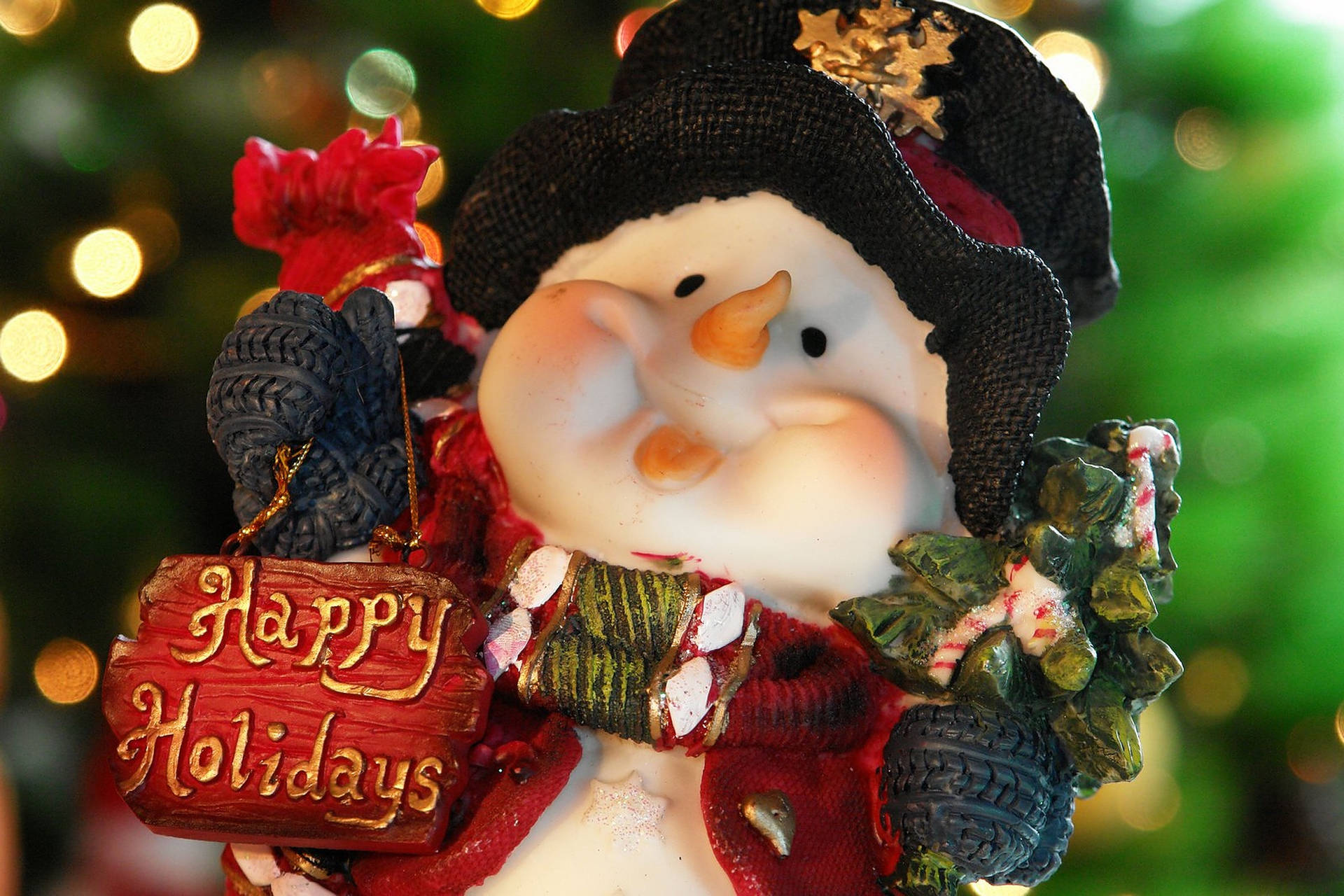 Cute Snowman Christmas Ornament Background