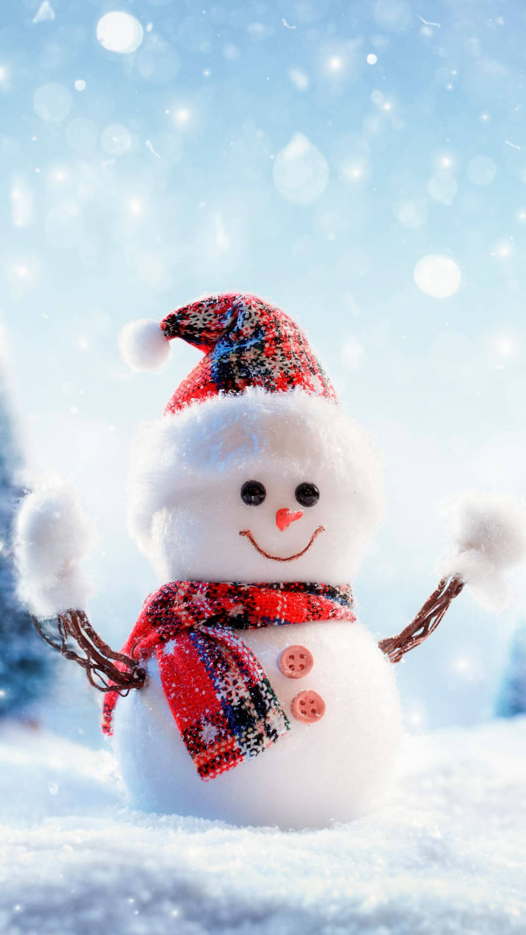 Cute Snowman Winter Iphone Background