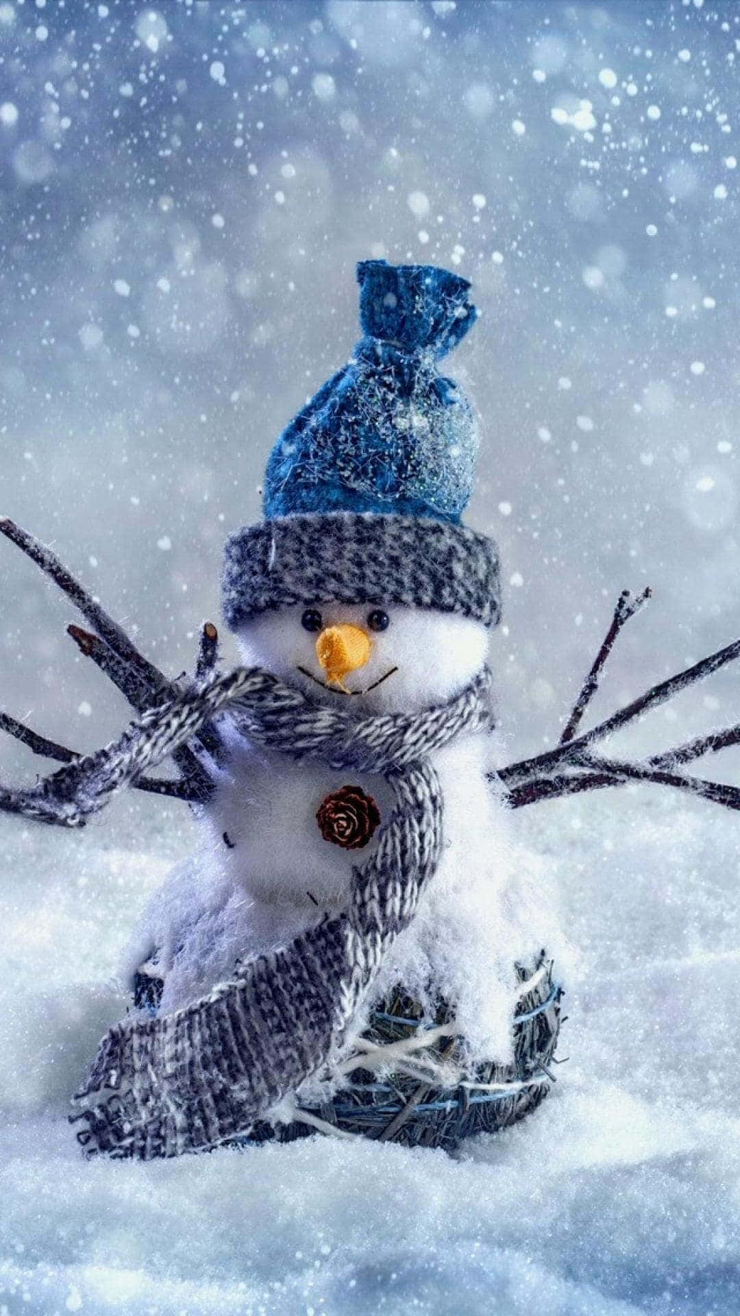 Cute Snowman With Scarf Winter Phone