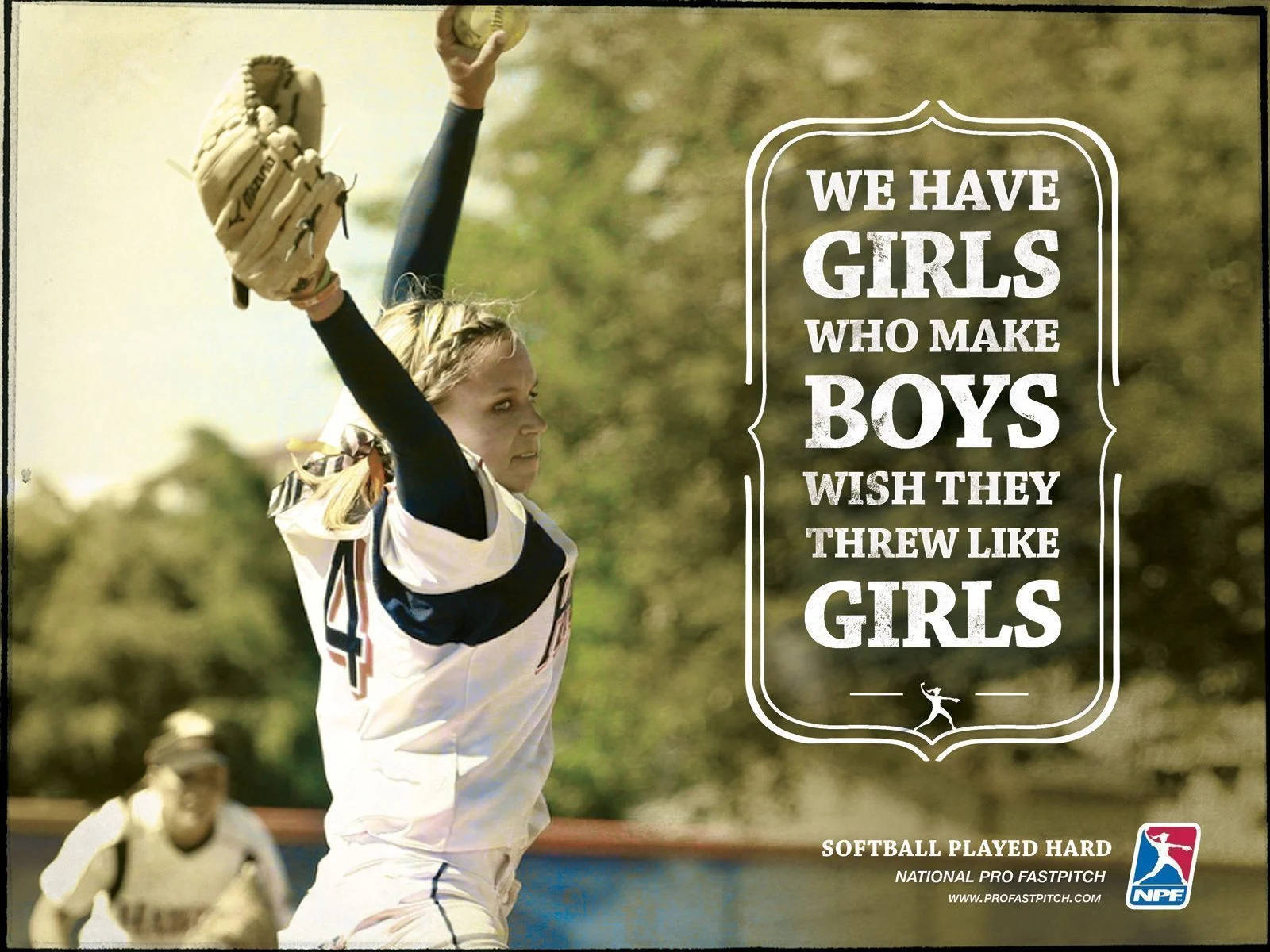 Cute Softball Quotes Background