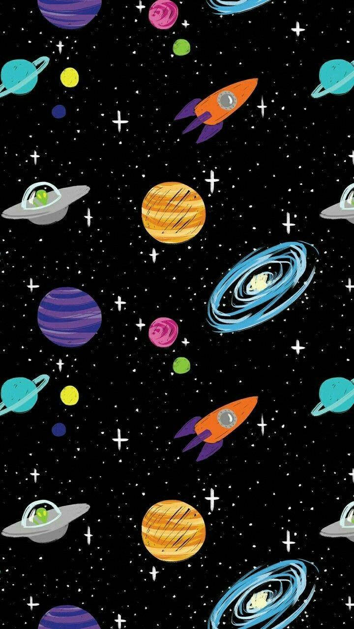 Cute Space Galaxy Iphone Background