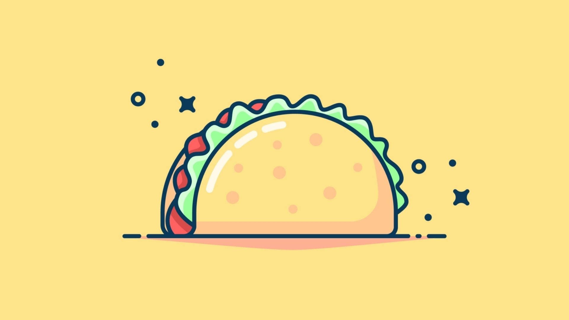 Cute Sparkling Taco Background