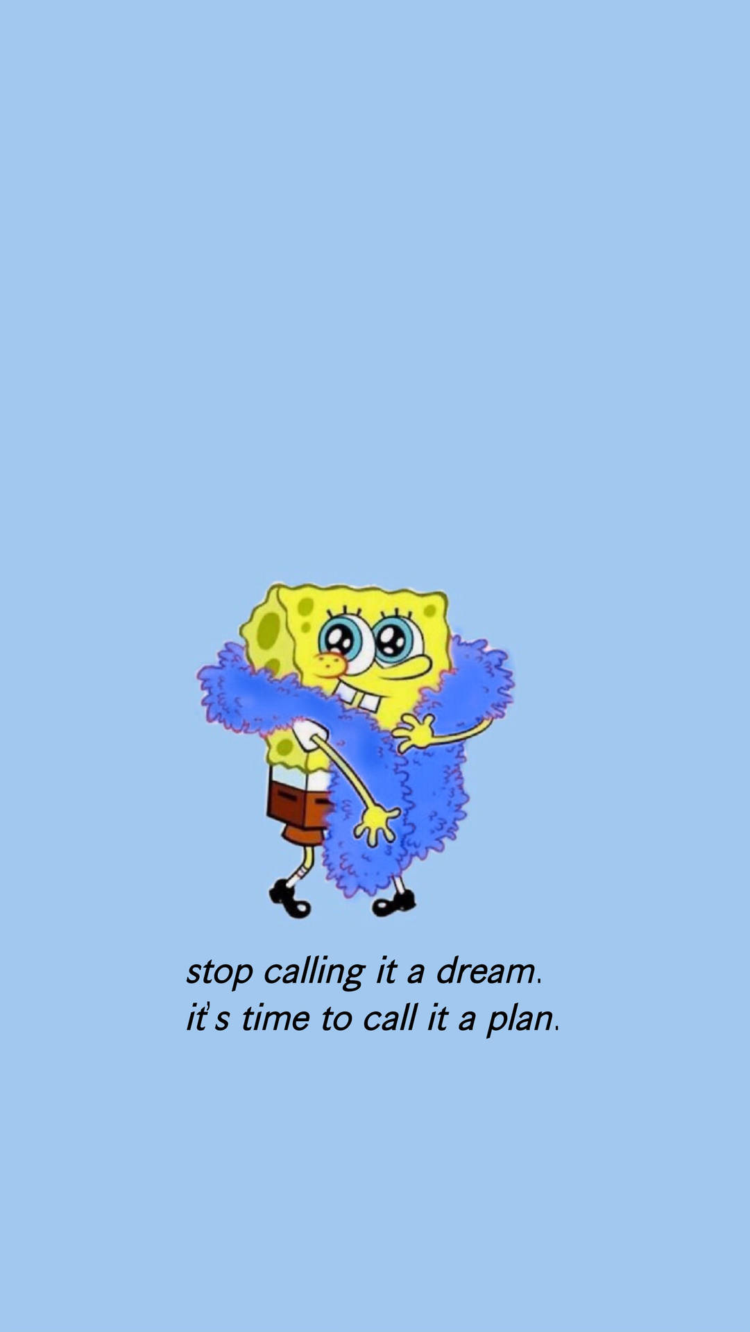 Cute Spongebob Aesthetic Quote Background