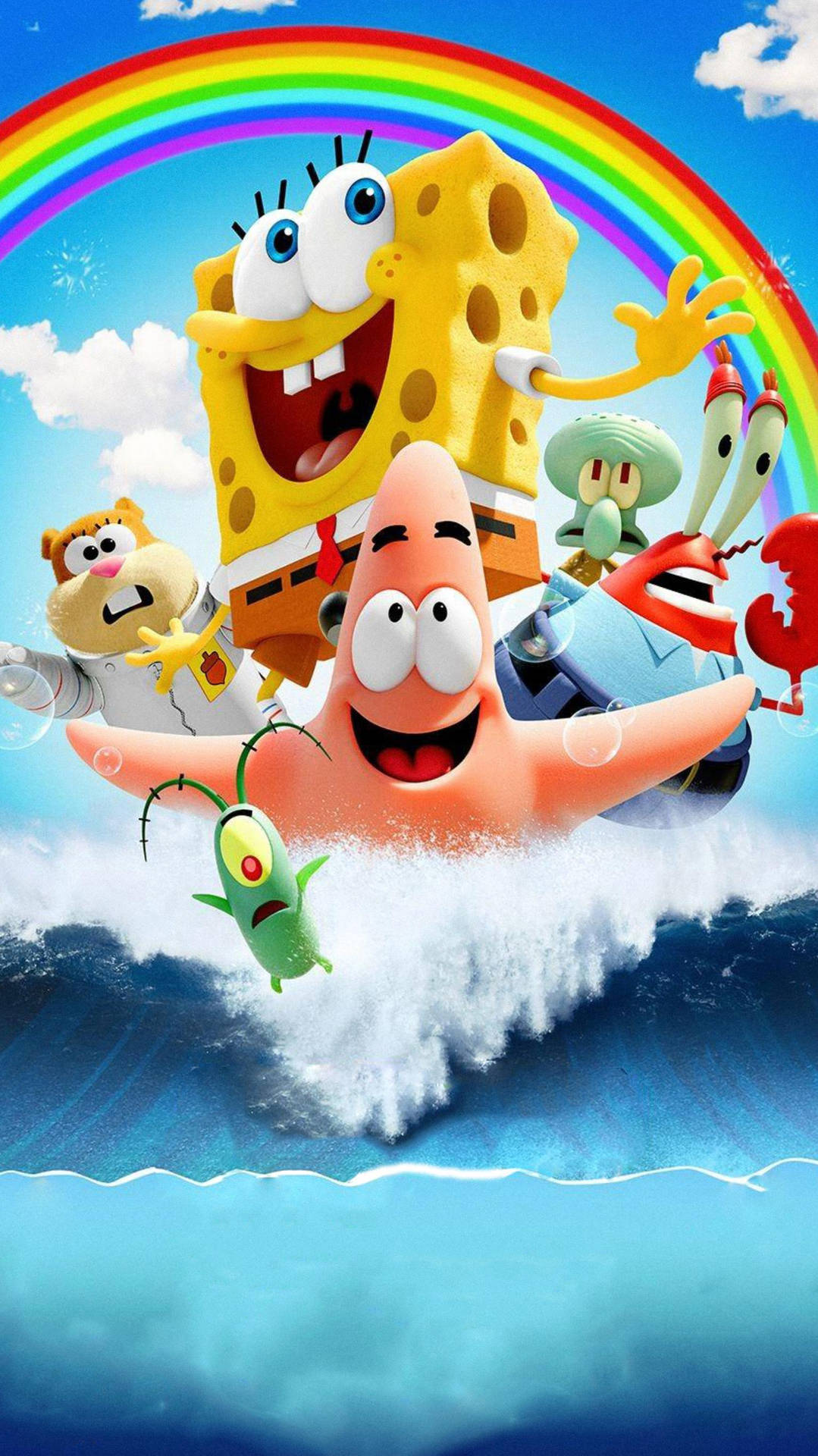 Cute Spongebob Movie Poster Background