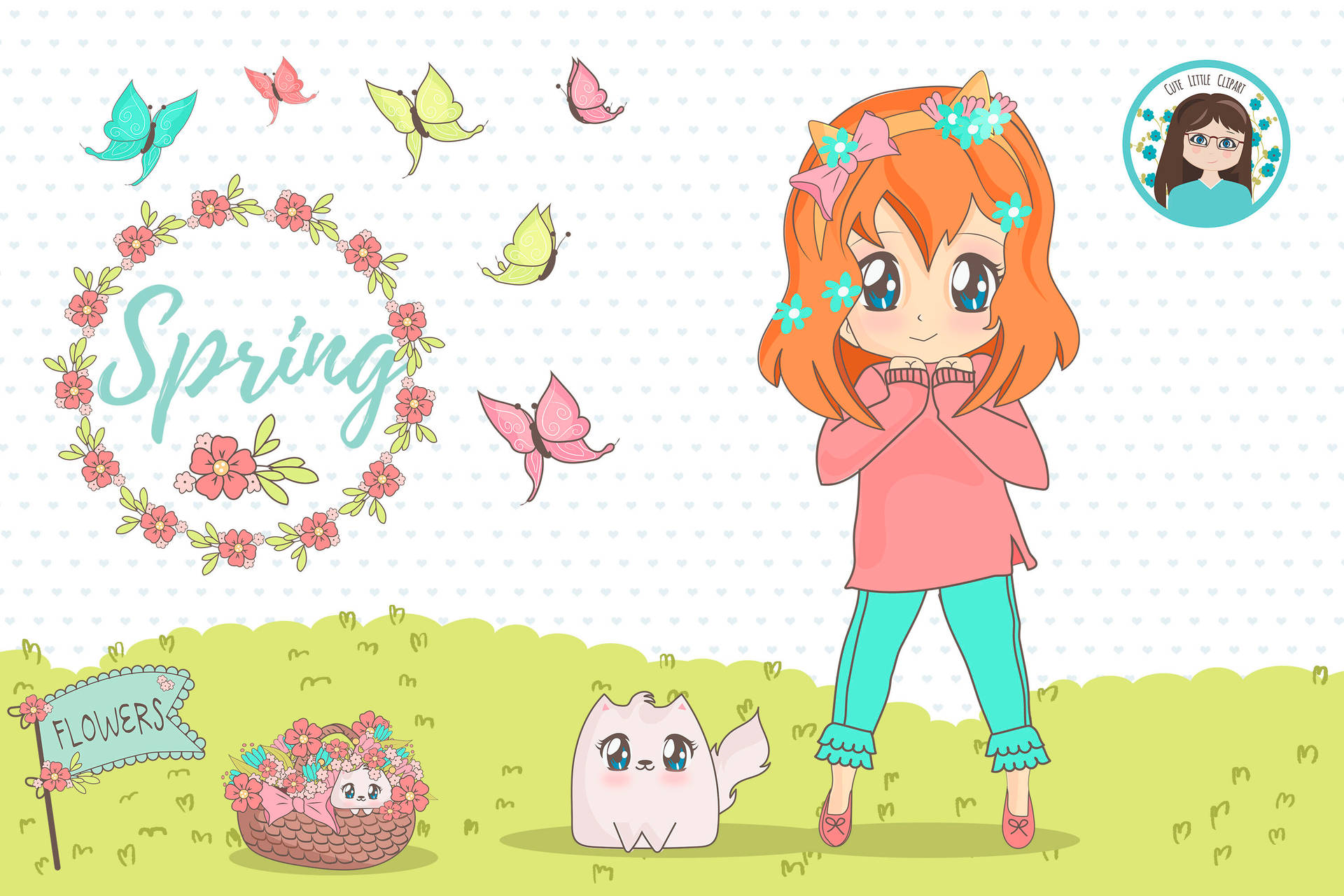 Cute Spring Cartoon Art