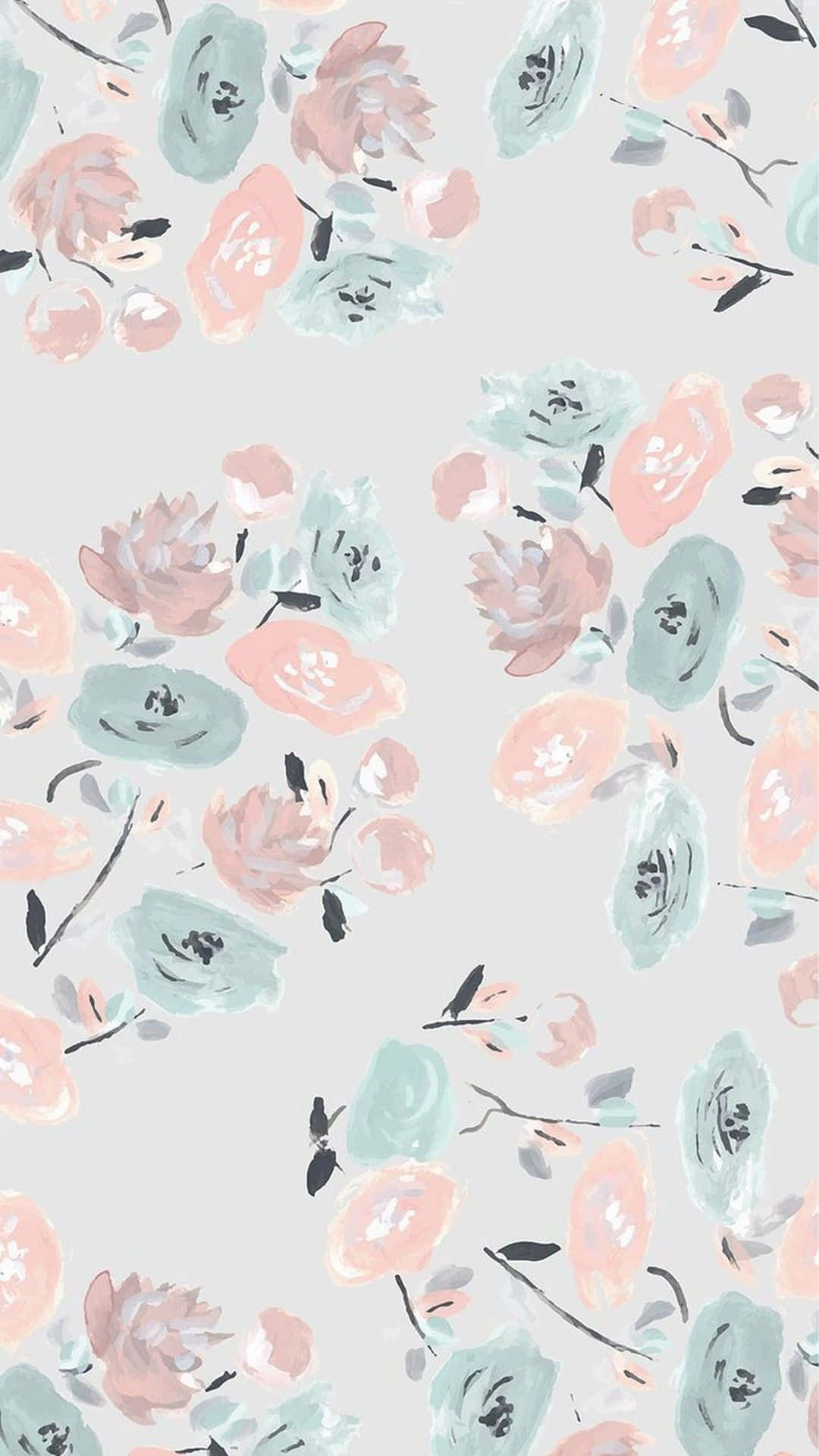 Cute Spring Minimalist Roses Iphone Background