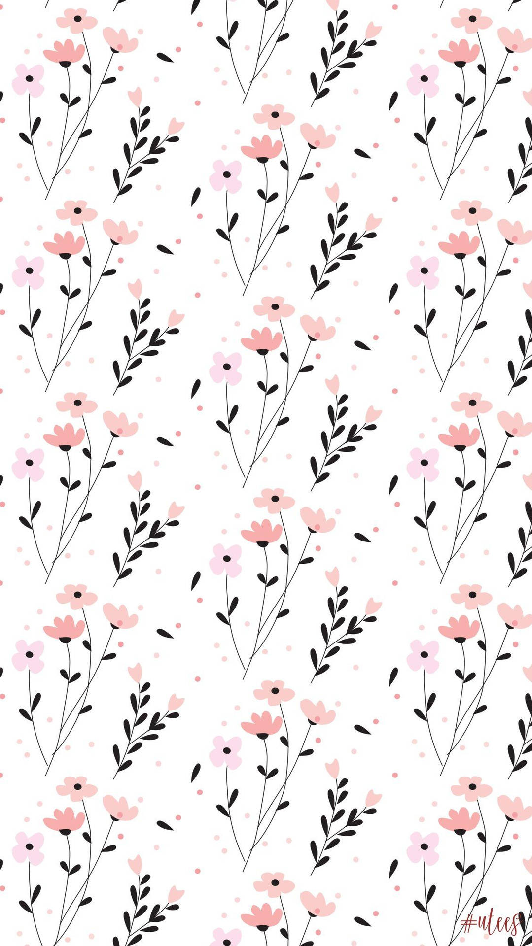 Cute Spring Pink Flower Pattern
