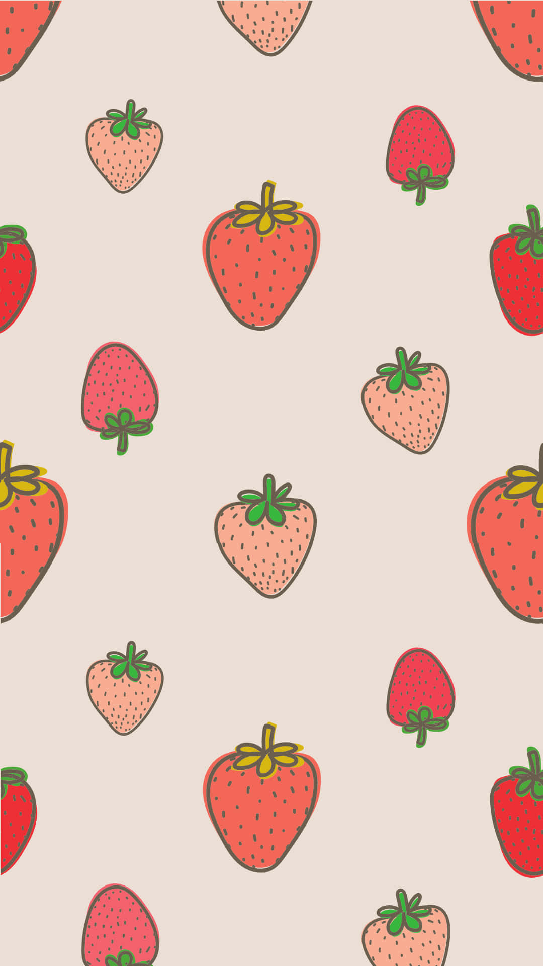 Cute Spring Strawberries Iphone Background