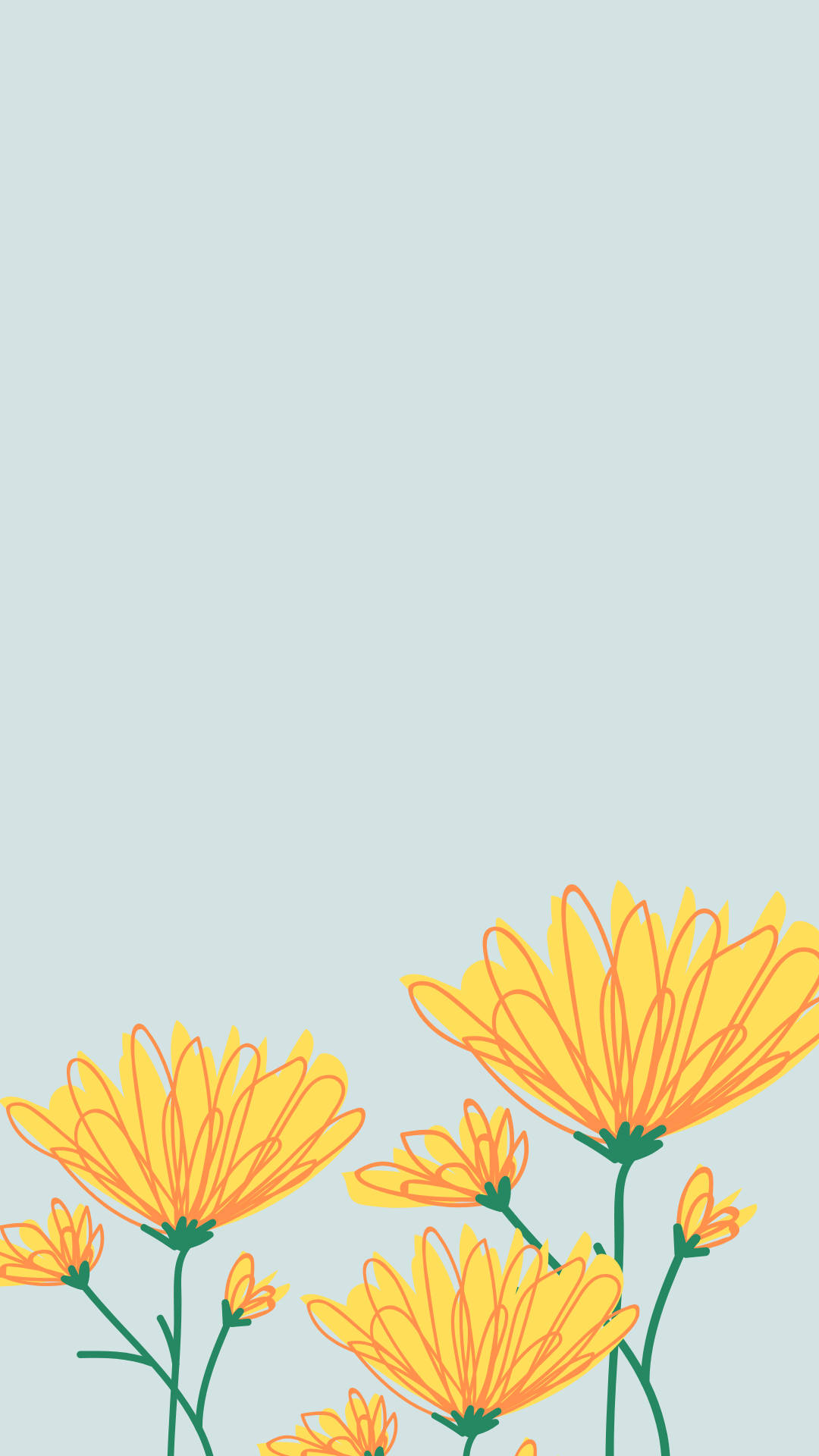 Cute Spring Yellow Flowers Art