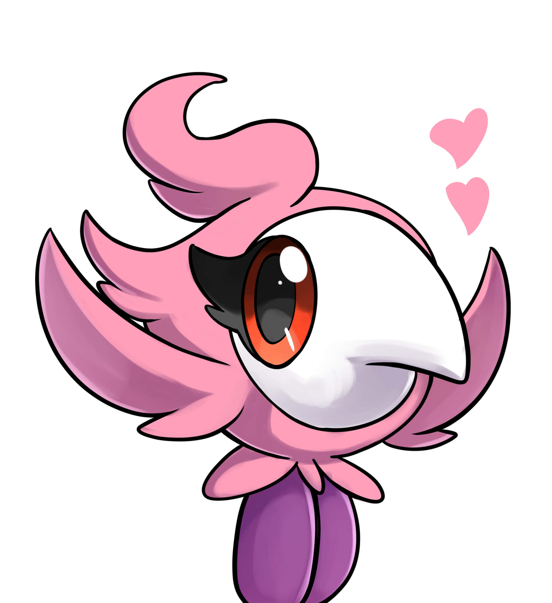 Cute Spritzee With Hearts Background