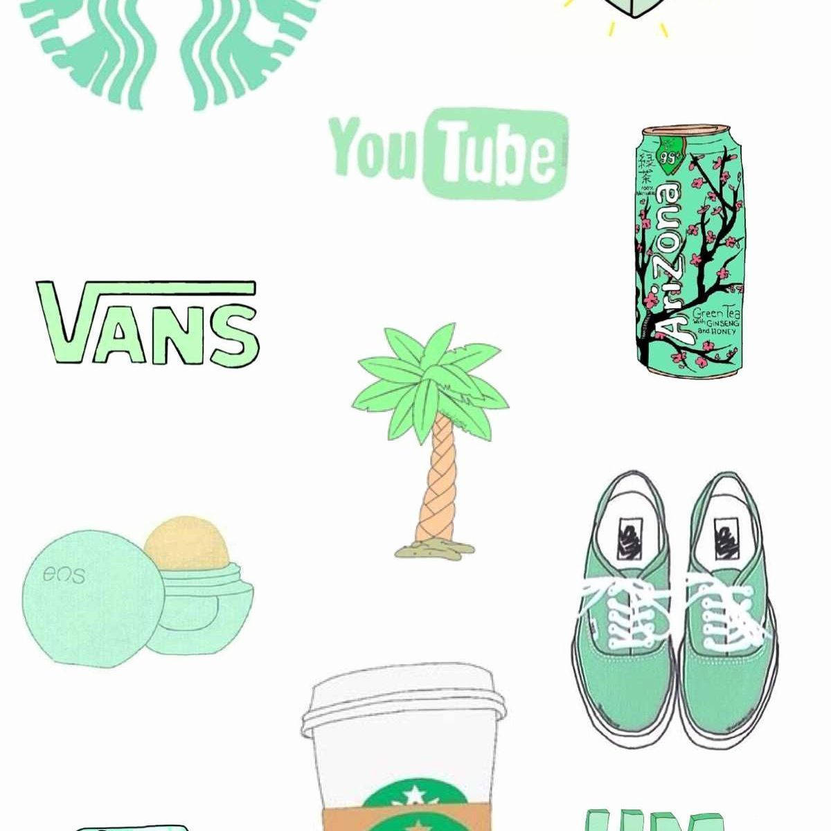 Cute Starbucks And Vans Collaboration Background