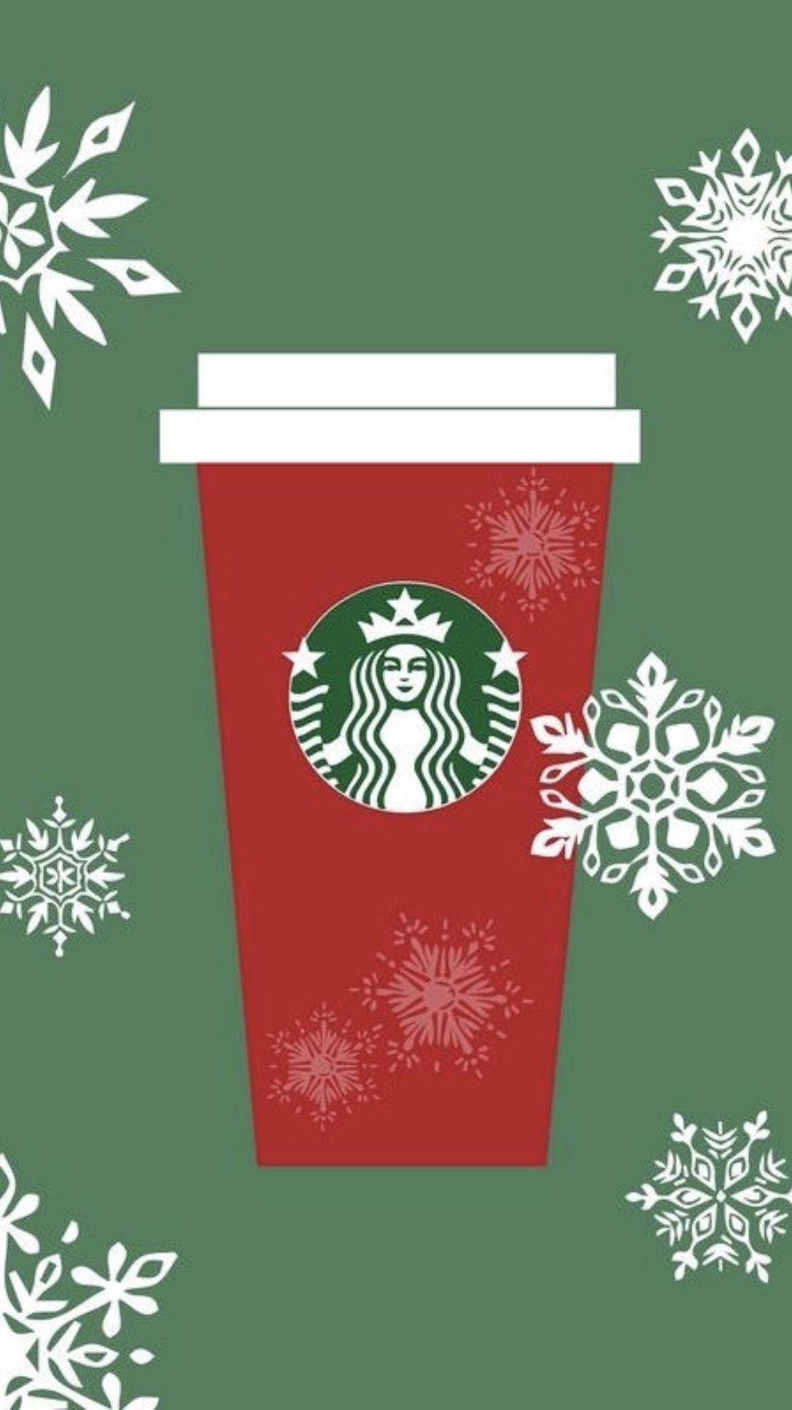 Cute Starbucks Holiday Red Cup Background