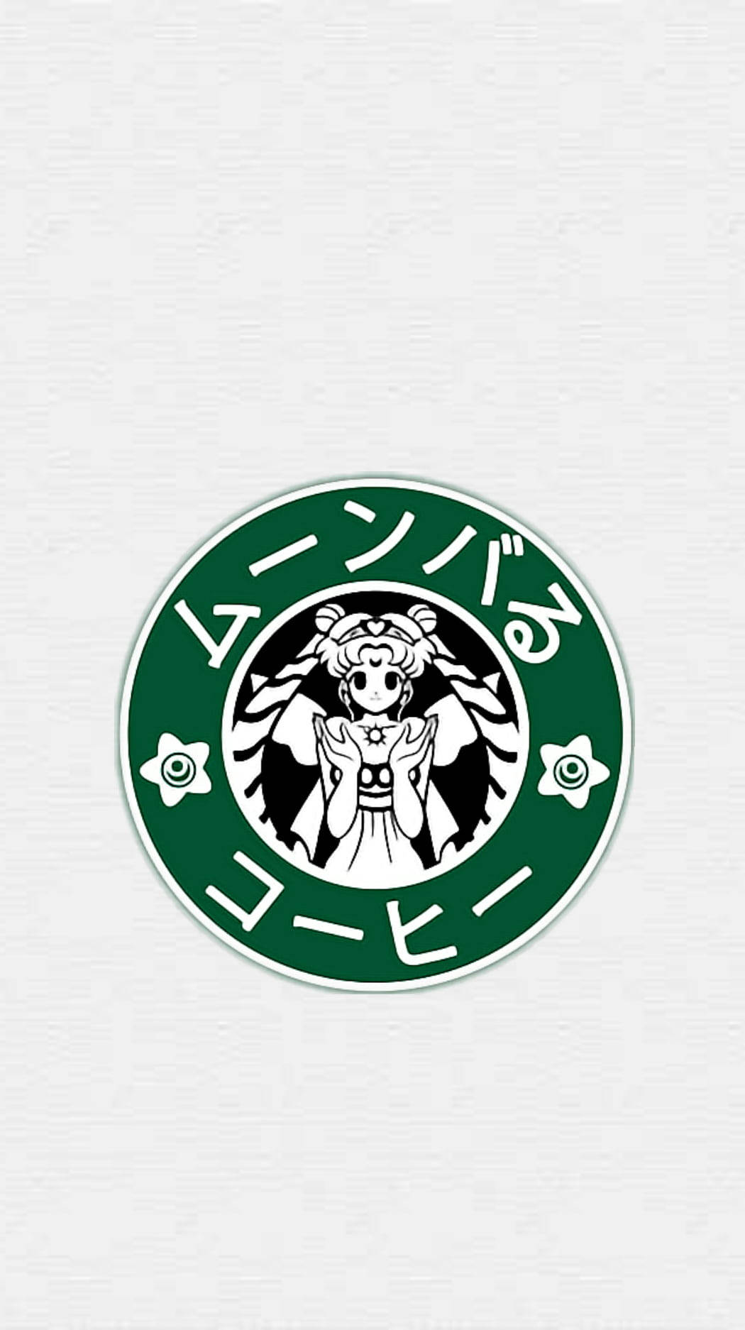 Cute Starbucks Logo Sailor Moon Version Background