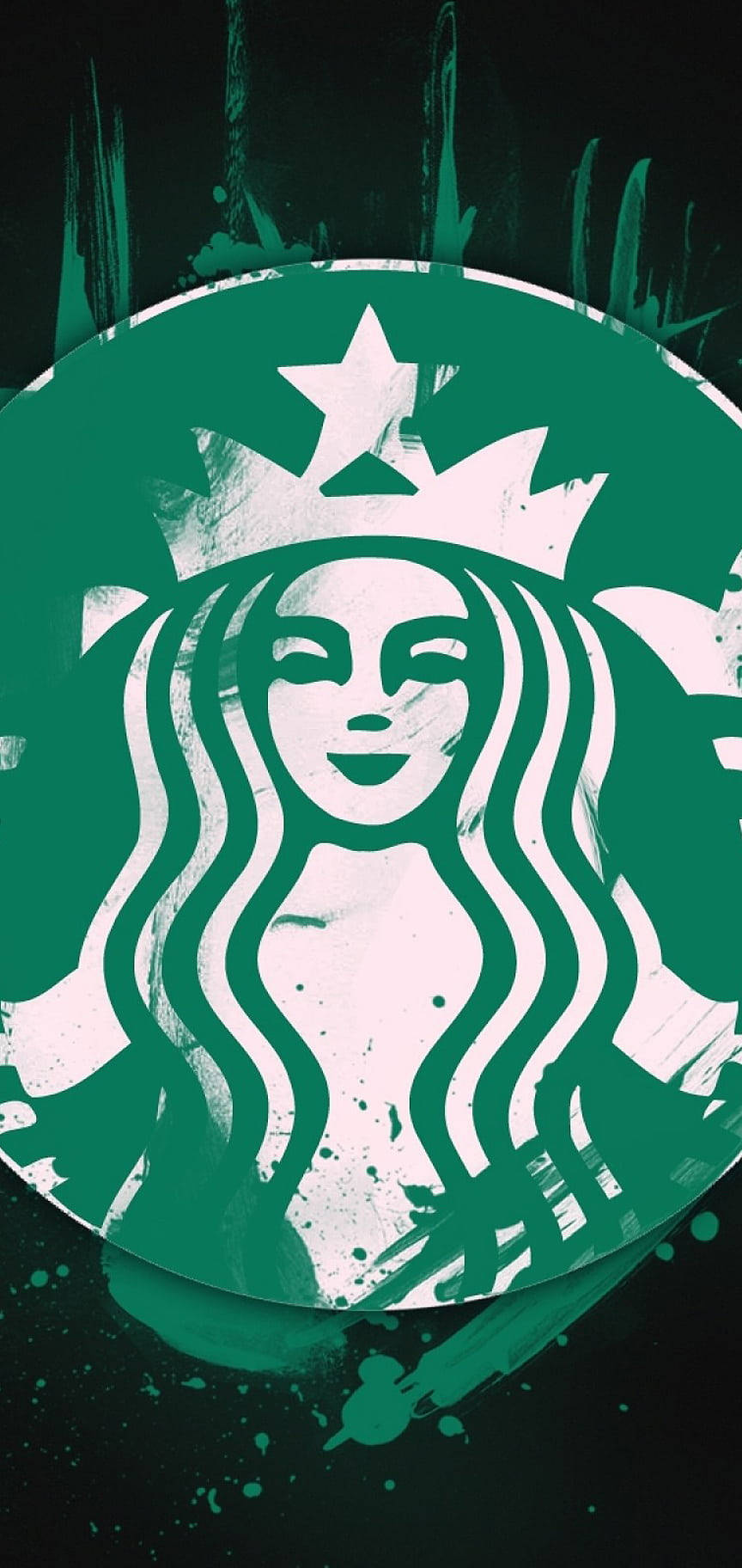 Cute Starbucks Logo Splash Background