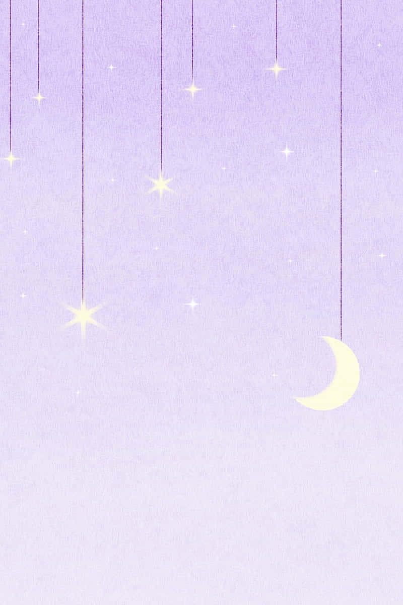 Cute Stars And Moon Digital Art