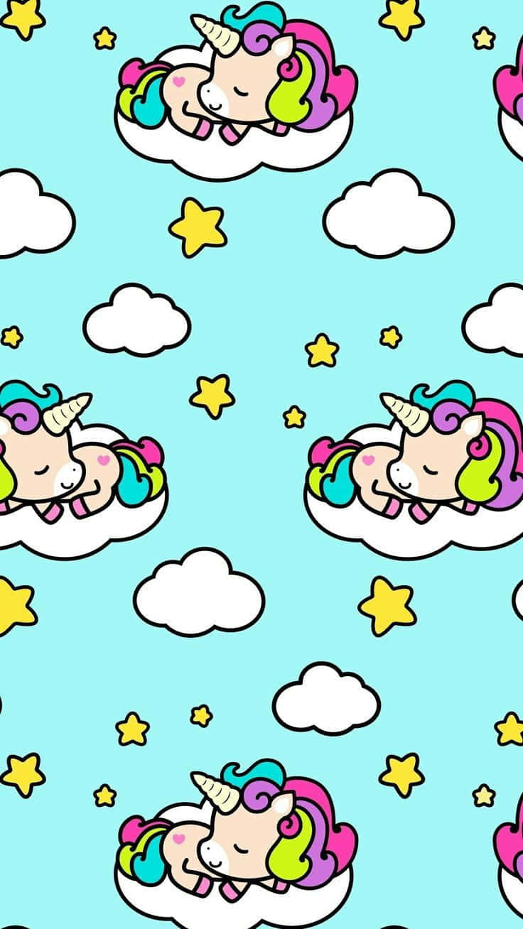 Cute Stars Clouds Background