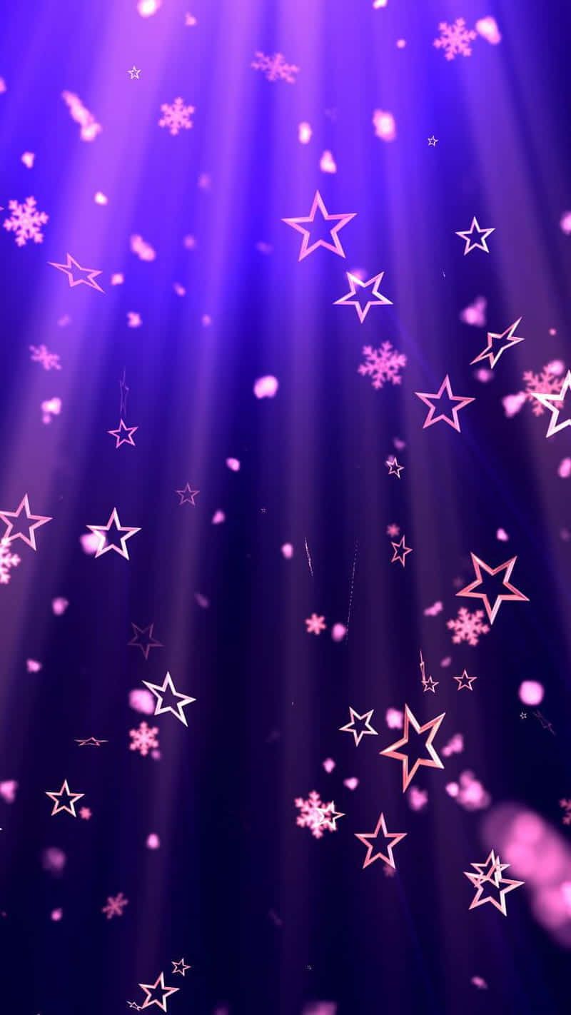 Cute Stars Falling Background