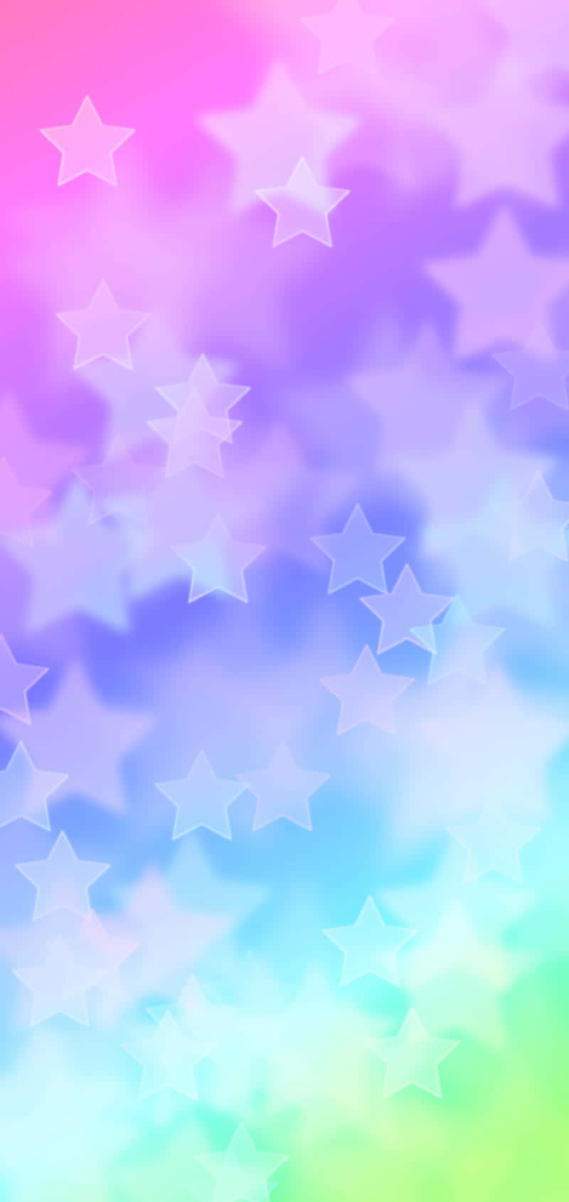 Cute Stars Rainbow Background