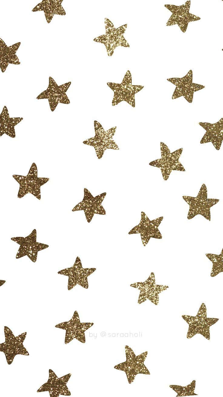 Cute Stars With Gold Glitters