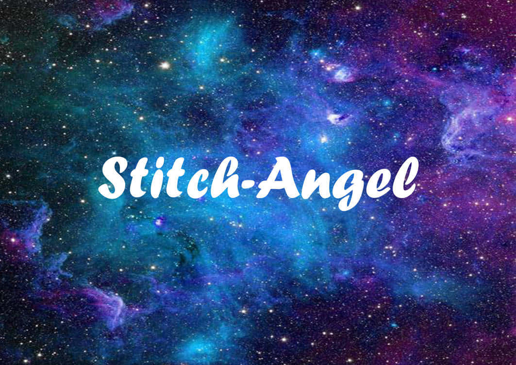 Cute Stitch And Angel Simple Galaxy Background
