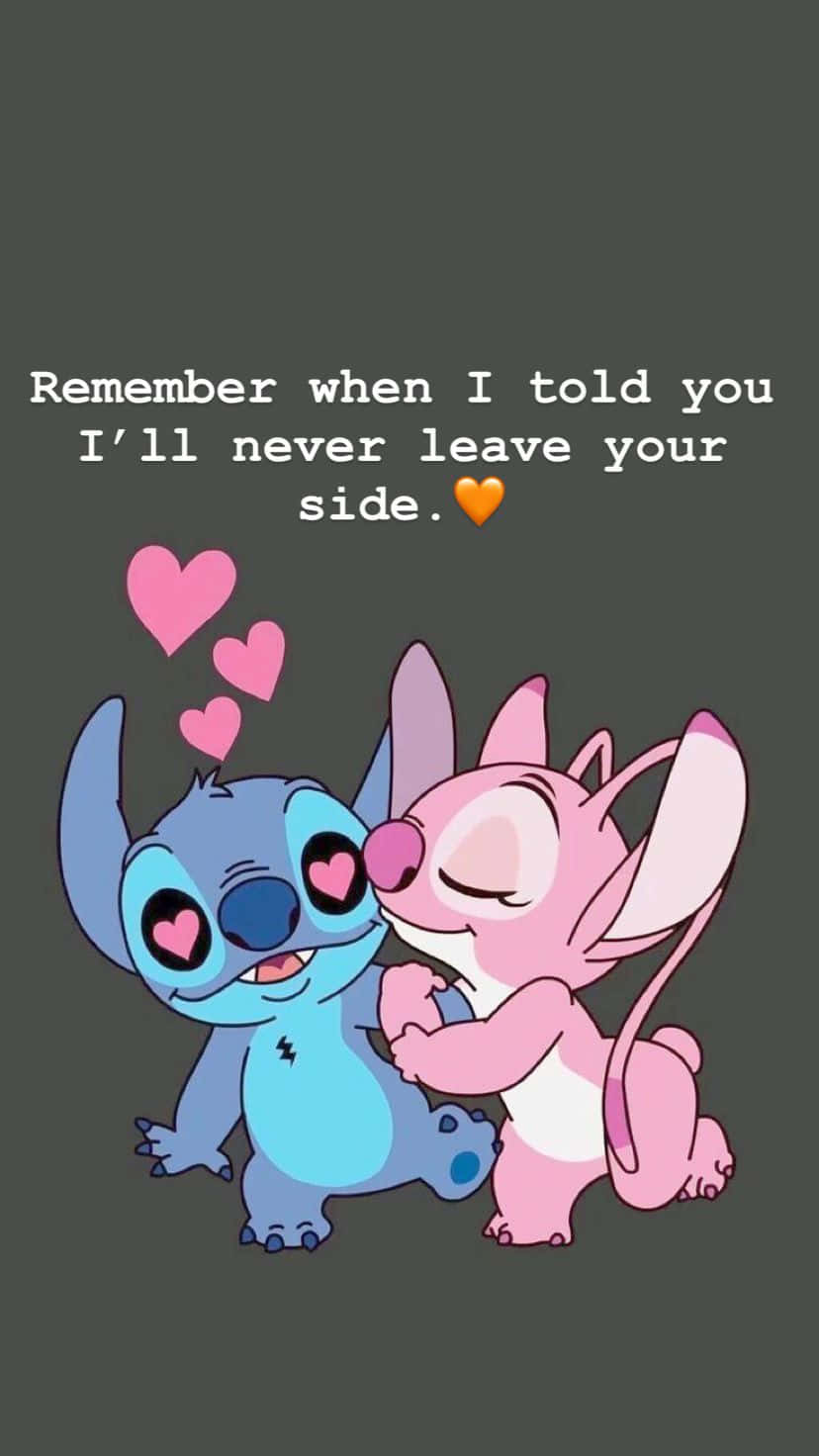 Cute Stitch And Angel Super In Love