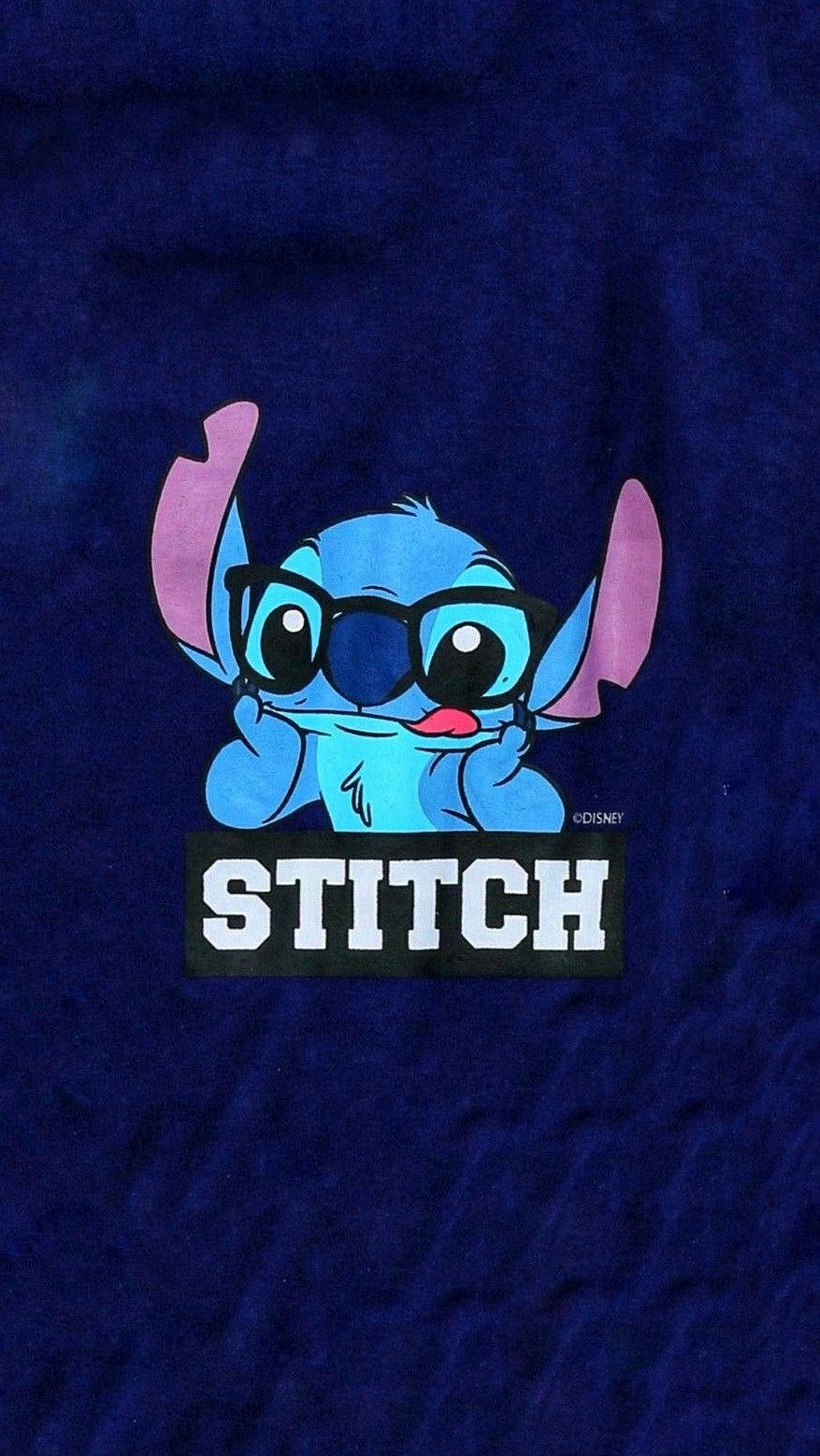 Cute Stitch In Glasses Background