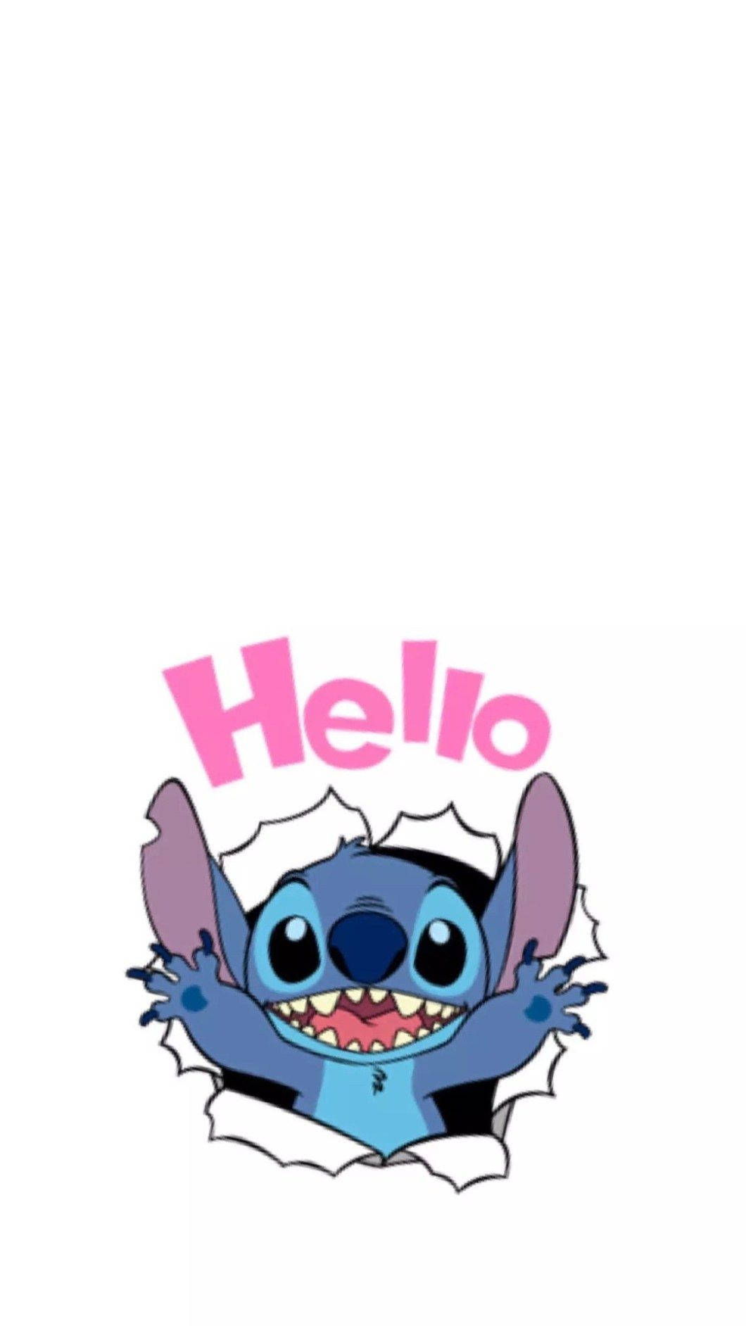 Cute Stitch Iphone Hello Background