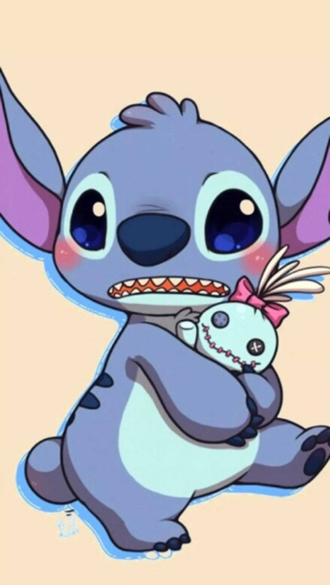 Cute Stitch Ragdoll Iphone Background