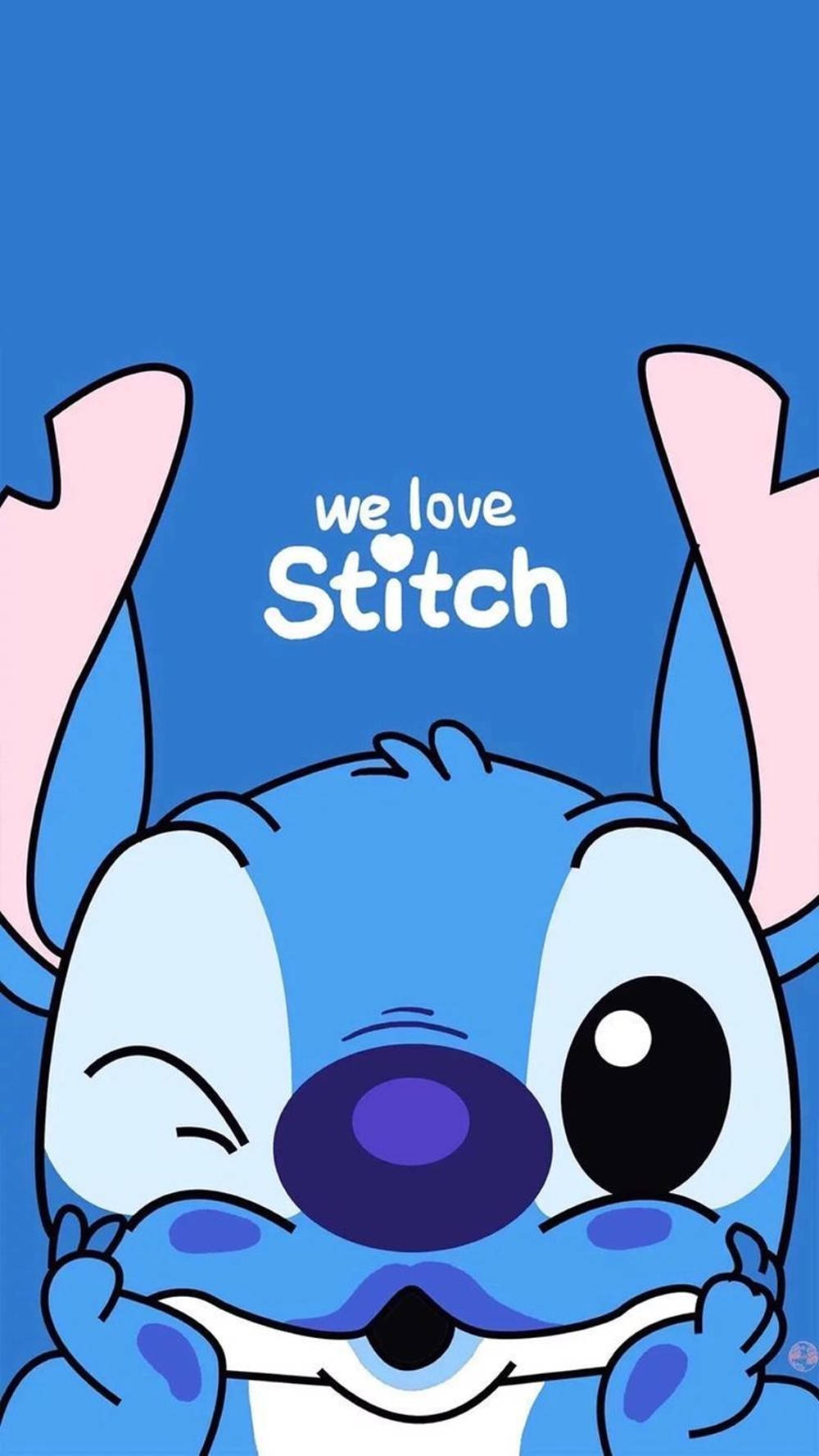 Cute Stitch We Love Iphone Background